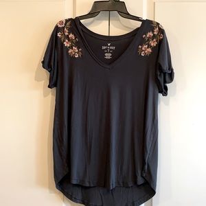 AE Embroidered t-shirt - dark gray